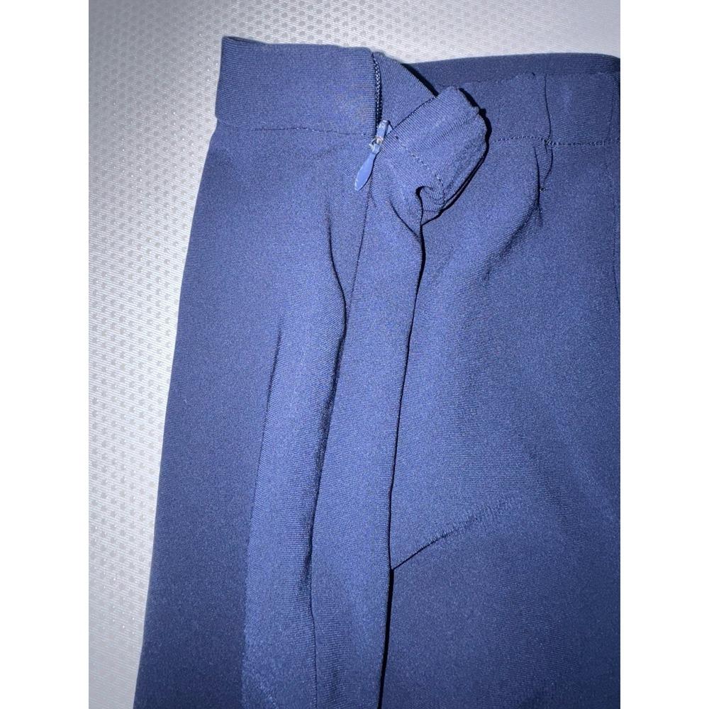 ST JOHN Navy Blue Cropped Wide‎ Leg Career Pants Size 14 - Picture 10 of 11